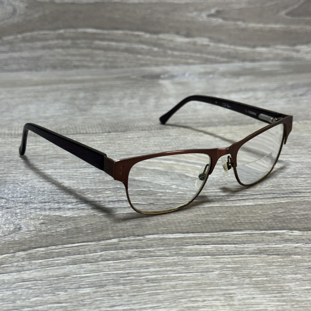 Cole Haan‎ Optical Eyeglasses Frames 51-17 Brown Metal Plastic  Ready